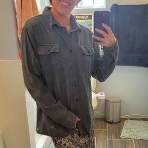 Enjoi flannel, long sleeve, button up shirt